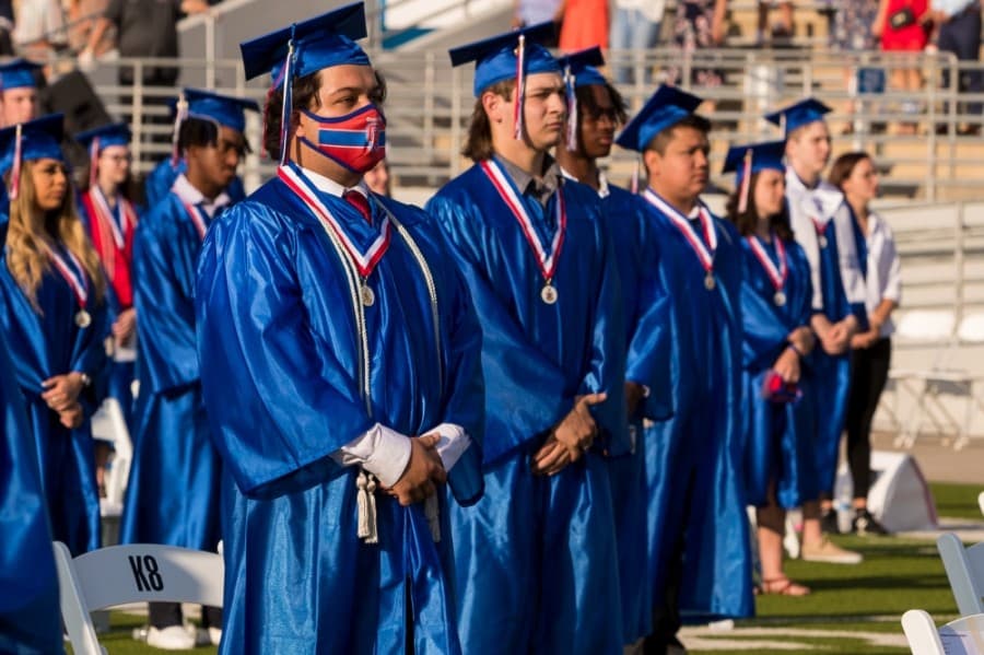 Oak Ridge High School marked its 2020 commencement across two ceremonies June 3. (Courtesy Conroe ISD)
