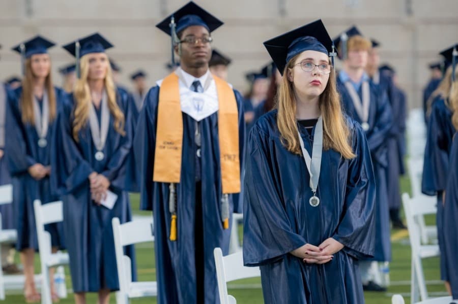 The Woodlands College Park High School marked its 2020 commencement across two ceremonies June 5. (Courtesy Conroe ISD)