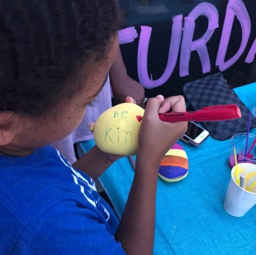 Organizer Shannon Hammond said part of the purpose of the Rocks Against Racism event is to have conversations with children about how to treat people. (Courtesy Good Stuff in Frisco)