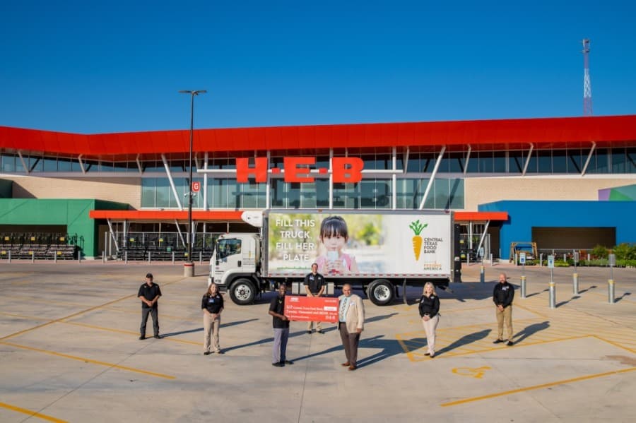 H-E-B has partnered with local organizations, including the Central Texas Food Bank, to help improve food access to the community. (Courtesy H-E-B)