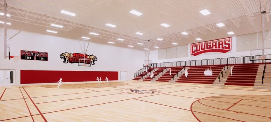 Kingwood Middle School will feature a competition gym. (Rendering courtesy Humble ISD)