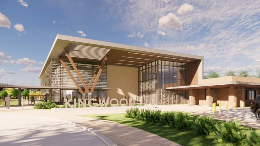 Kingwood Middle School rebuild renderings show natural lighting, 'liveable forest' features for incoming campus