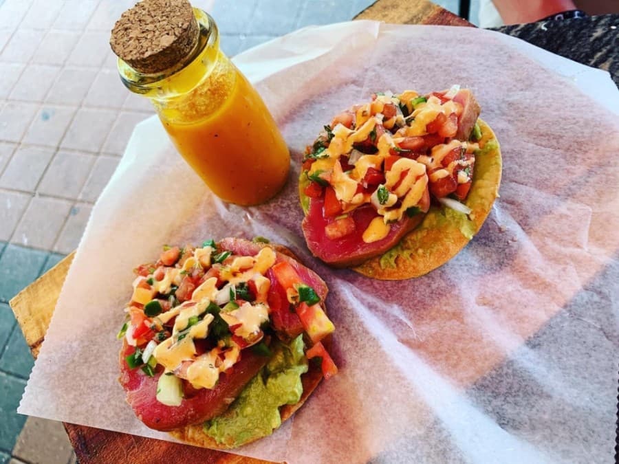 Tostadas are one of several appetizers offered at the restaurant. (Courtesy Baja Cantina and Fiesta)