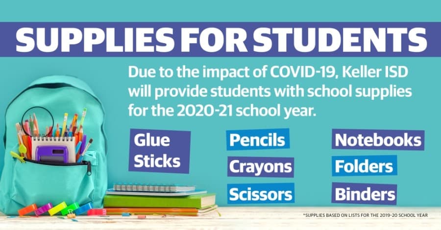 Keller ISD to pay for school supplies for district families for 2020-21 school year