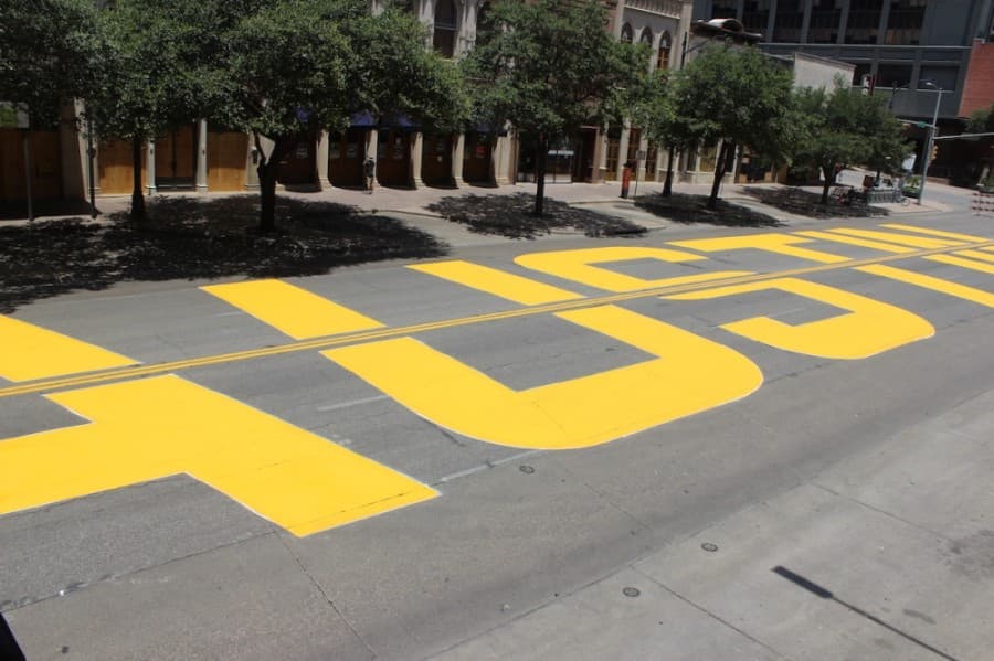 Why the Congress Ave. Black Austin Matters street mural put a local twist on the Black Lives Matter slogan