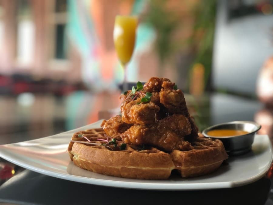 Chicken and waffles