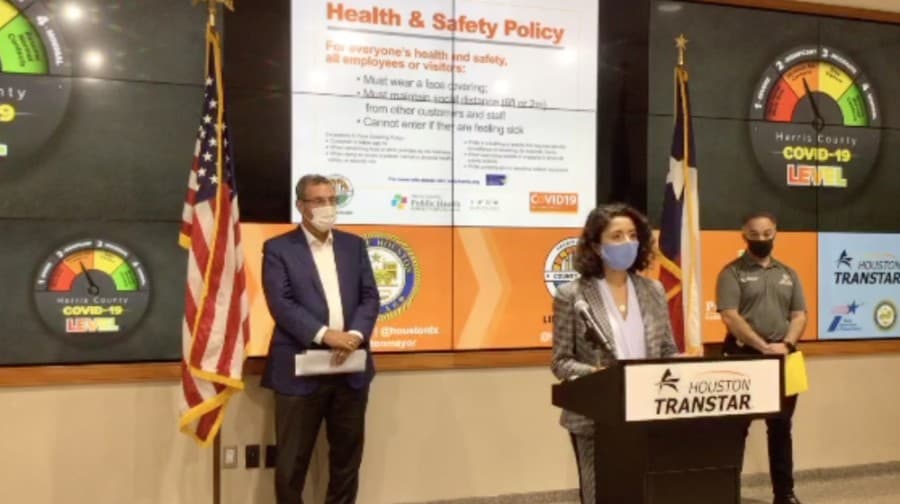 Businesses and restaurants in Harris County must begin requiring face coverings June 22