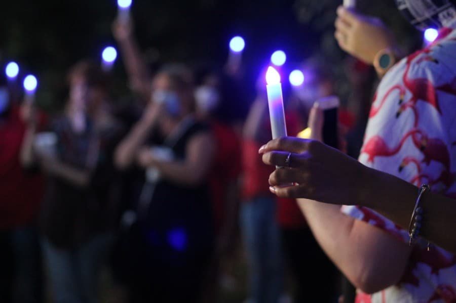Hudson also gave a presentation on the history of the Juneteenth holiday and held a candlelight vigil for individuals who had lost their lives as a consequence of racism.(Adriana Rezal/Community Impact Newspaper)