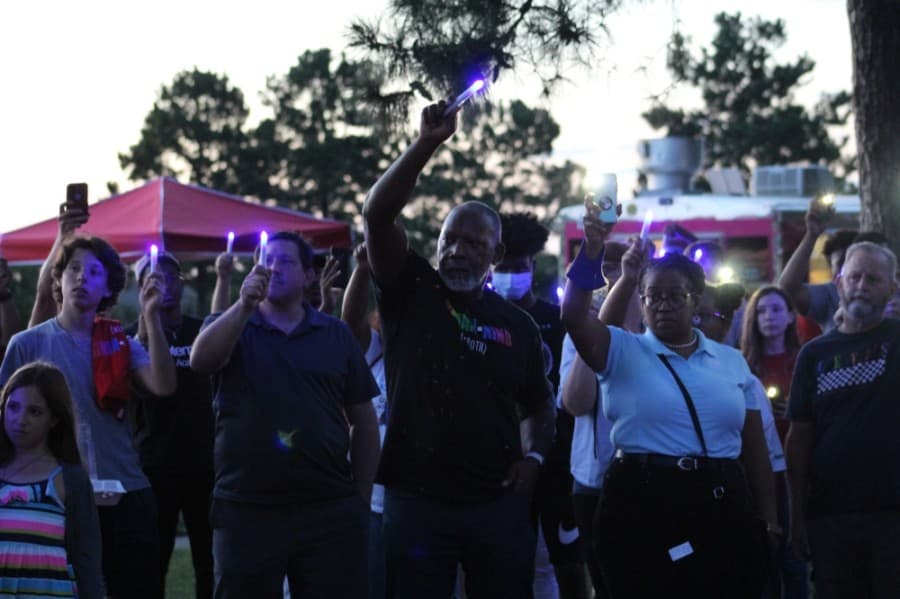 Hudson also gave a presentation on the history of the Juneteenth holiday and held a candlelight vigil for individuals who had lost their lives as a consequence of racism.(Adriana Rezal/Community Impact Newspaper)