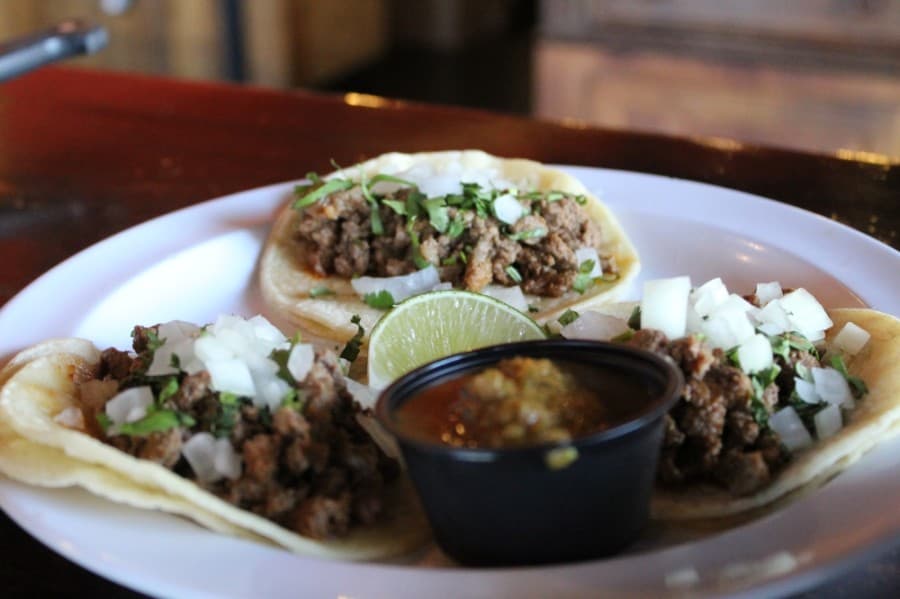 Street Tacos are just one of the many dishes Elote Mexican Kitchen offers. (Ian Pribanic/Community Impact Newspaper)