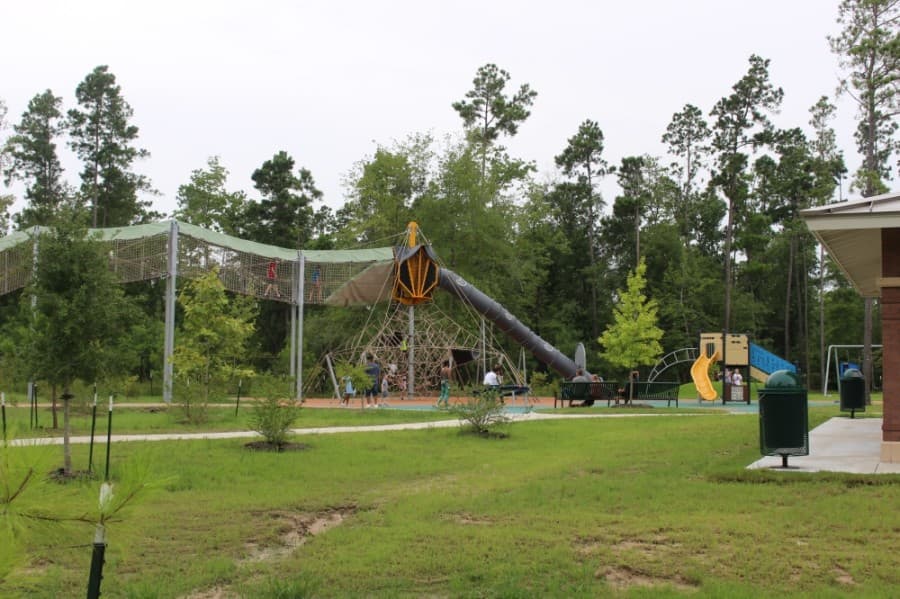 The park includes an extensive playground area. (Kelly Schafler/Community Impact Newspaper)