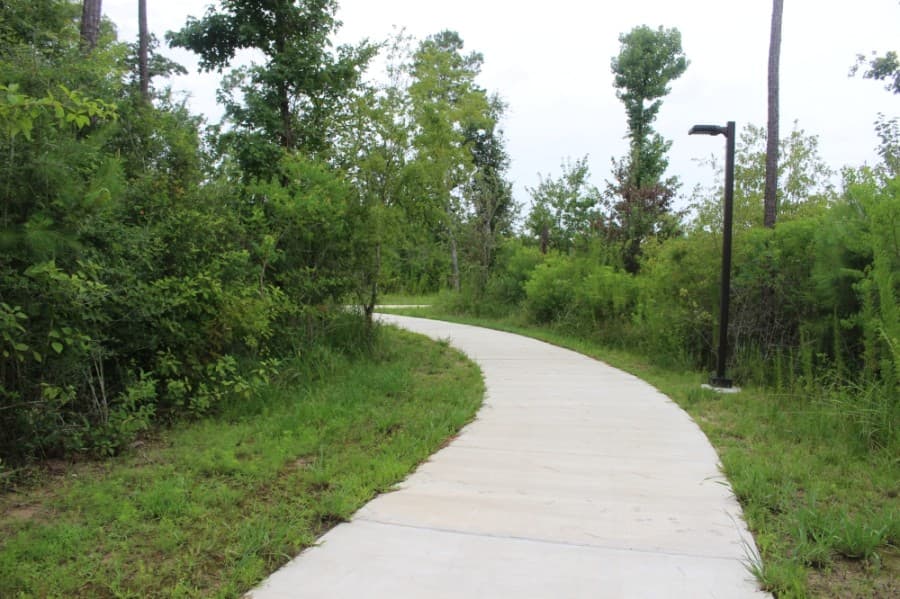 The Harris County Precinct 2 park features a concrete path system. (Kelly Schafler/Community Impact Newspaper)