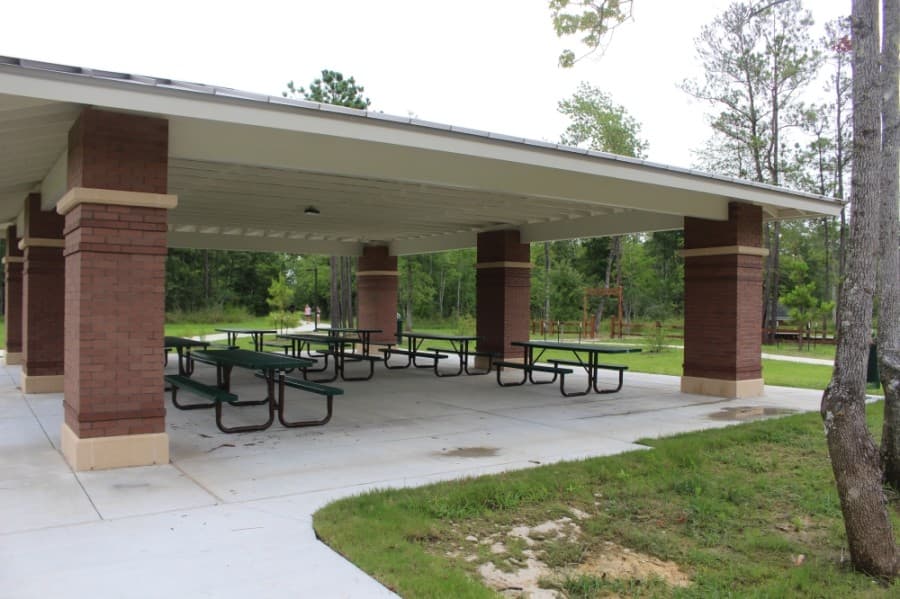 The $11.49 million park also includes a pavilion and a Little Free Library box for the community. (Kelly Schafler/Community Impact Newspaper)