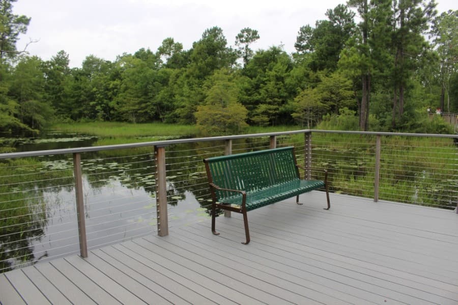 The park features a 2-acre natural pond with a boardwalk. (Kelly Schafler/Community Impact Newspaper)