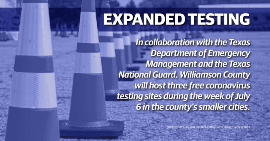 UPDATED: Williamson County to host 3 coronavirus testing sites over 5 days