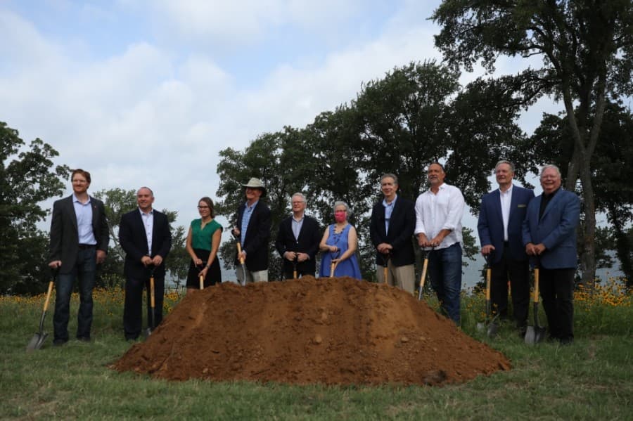The groundbreaking for Lakeside Village took place off Lakeside Parkway on June 30. (Liesbeth Powers/Community Impact Newspaper)