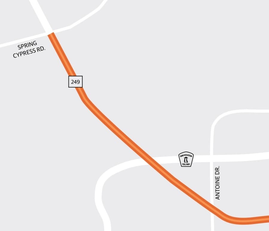 Improvements continue along Hwy. 249 frontage road