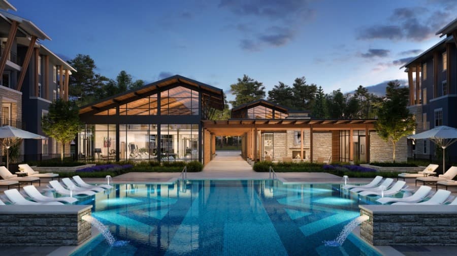 Howard Hughes Corp. is building a new multifamily residence in Creekside Park. (Rendering courtesy Howard Hughes Corp.)