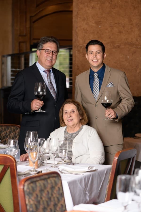 The Orioli family, including (from left) Carlos, Elda and Enrique, own Avanti Italian Kitchen and Wine Bar. (Courtsey Avanti Italian Kitchen and Wine Bar)
