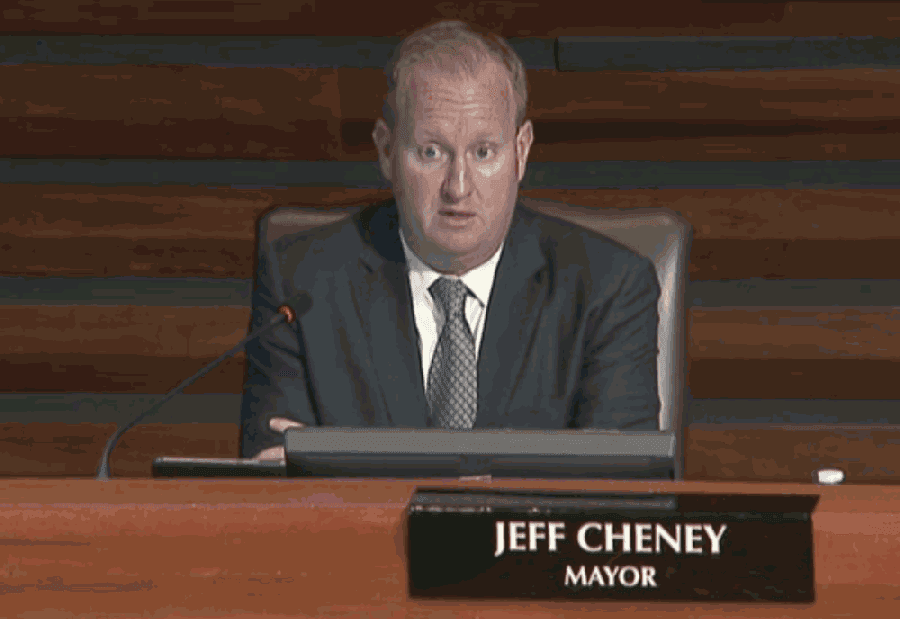 Mayor Jeff Cheney said Frisco Arts was taking on the arts grant program on a volunteer basis this year by not taking an administrative fee. (Screenshot courtesy city of Frisco)