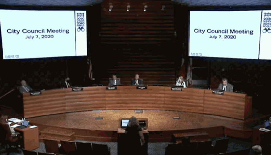 Frisco City Council approved $100,000 in funding for the arts grant program by a vote of 4-1. (Screenshot courtesy city of Frisco)