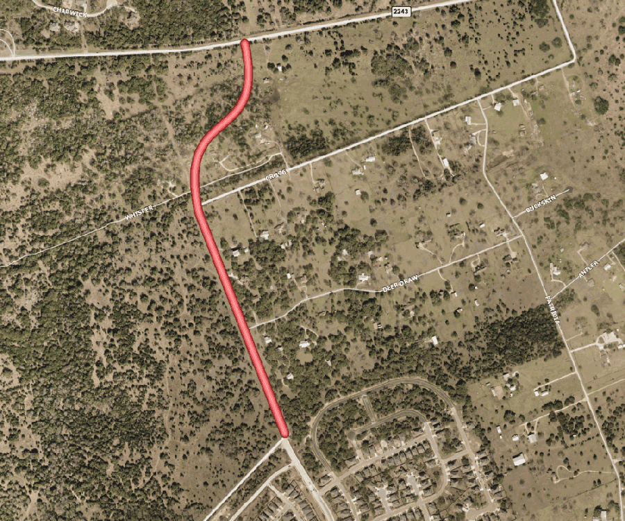 This is the new, improved road. (Courtesy Williamson County) 