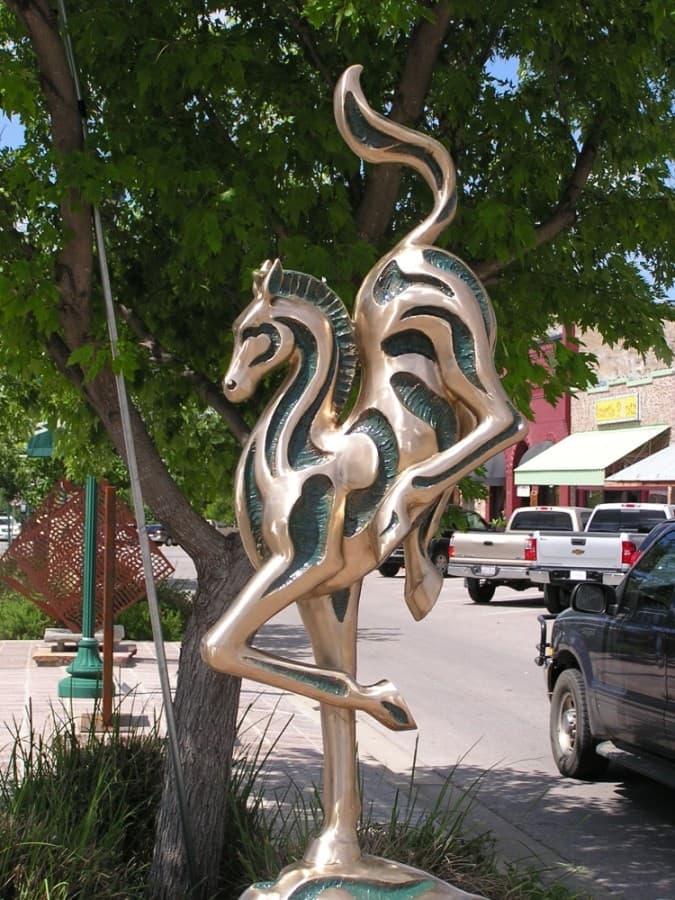 “One Trick Pony” by Dan Pogue was the first place award winner in the 2019-20 Georgetown Sculpture Tour. (Courtesy city of Georgetown)
