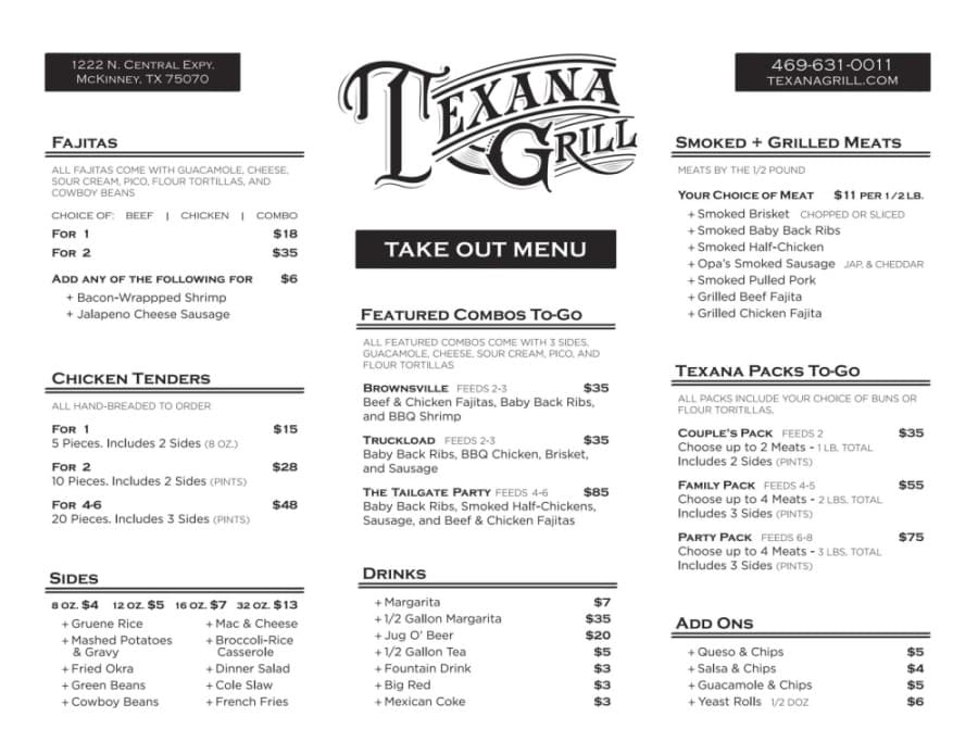 The new restaurant, Texana Grill, will feature fare from the Texas Hill Country. (Courtesy Texana Grill)