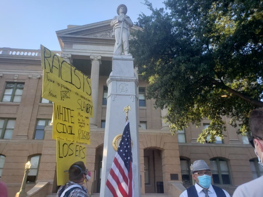 PHOTOS: Protests for removal of Confederate statue on Georgetown Square continue