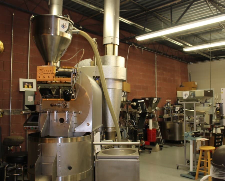 The back-of-house operations at TexaKona Coffee Museum & Cafe have shifted for an easier workflow and more space for manufacturing. (Miranda Jaimes/Community Impact Newspaper)