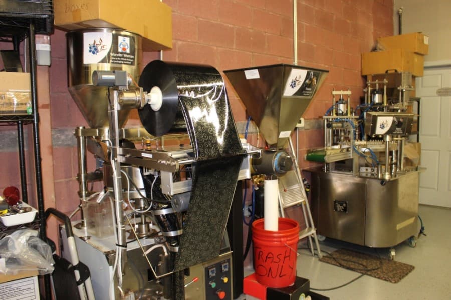 The back-of-house operations at TexaKona Coffee Museum & Cafe have shifted for an easier workflow and more space for manufacturing. (Miranda Jaimes/Community Impact Newspaper)