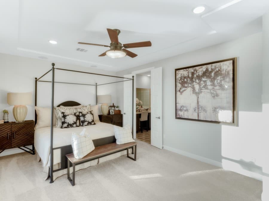 Bedrooms feature padded carpets. (Courtesy Taylor Morrison)