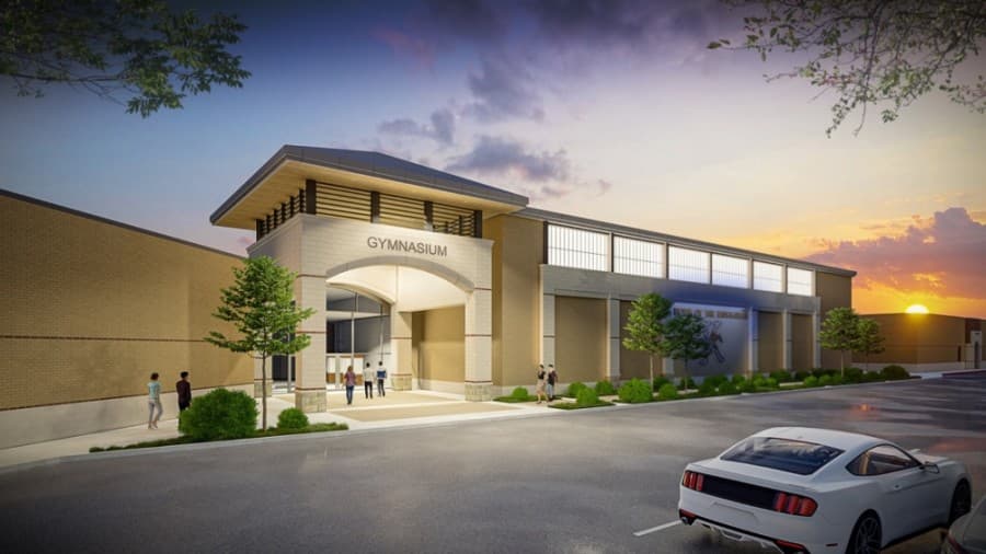 Kingwood High School will have a new entrance to its new gymnasium. (Courtesy Humble ISD)