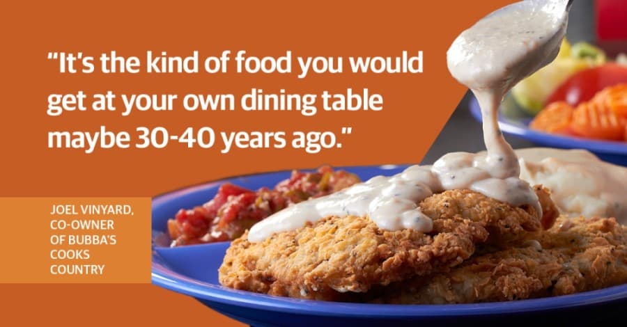 Bubba's Cooks Country offers traditional country eats in Frisco