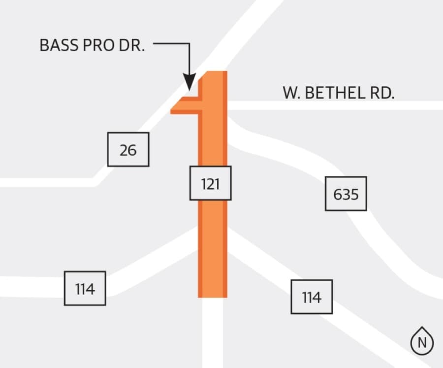 DFW Connector lane closures make way for further construction