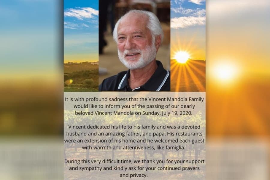 Houston restaurant owner Vincent Mandola dies at 77