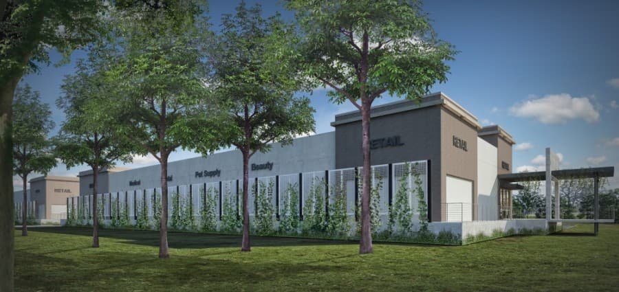 The Kingwood Docks shopping center will be completed in the next 30-60 days. (Rendering courtesy Lovett Commercial)