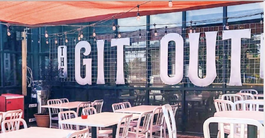 The Git Out Bar + Kitchen offers pub fare and cocktails in neighborhood style