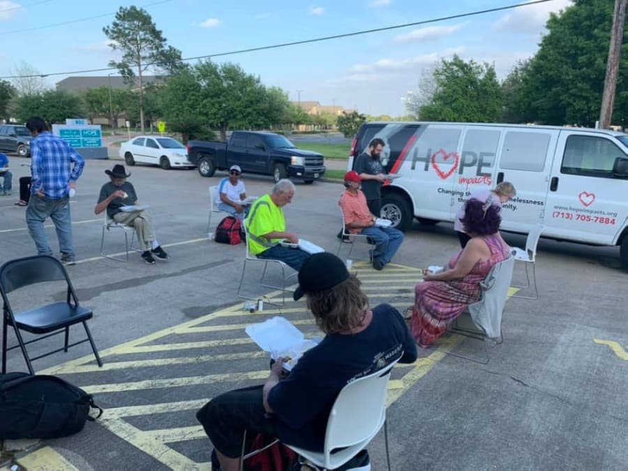 Hope Impacts has expanded its services to the Richmond and Rosenberg areas and is operating from an open space in their parking lot in order to follow CDC guidelines. (Courtesy Hope Impacts)