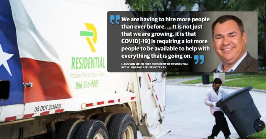 Family-run Residential Recycling and Refuse of Texas sees increased demand during coronavirus pandemic