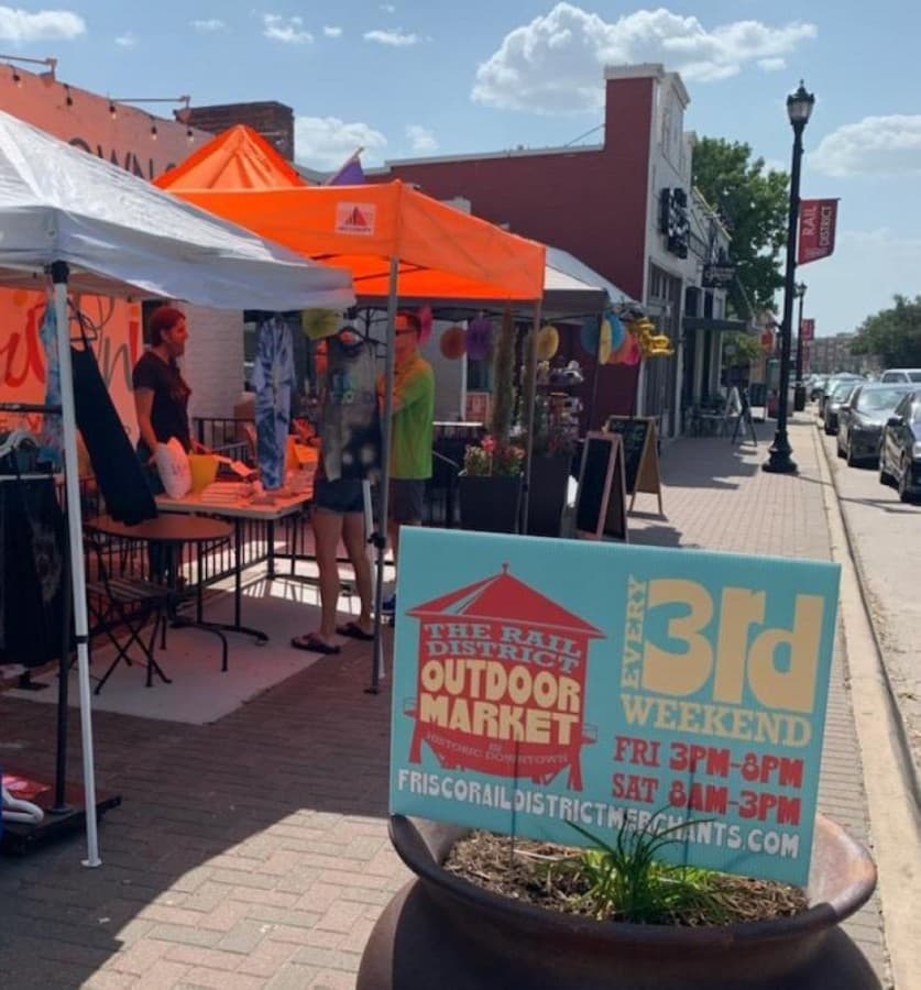The Rail District Outdoor Market offers shoppers the chance to browse items from local businesses in an open-air environment. (Courtesy Cari Baer)