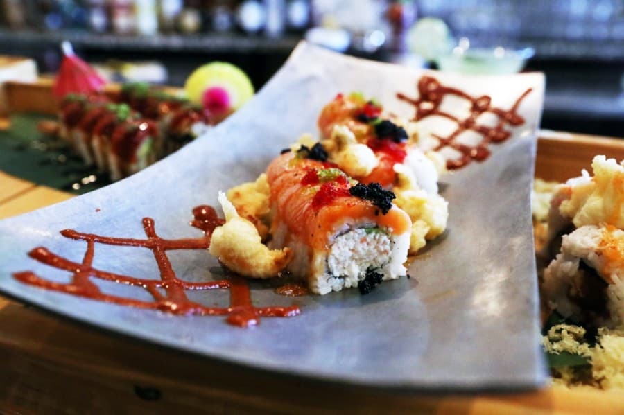 Another dish offered at Jinbeh is the New Orleans Roll (4.95). (Liesbeth Powers/Community Impact Newspaper)