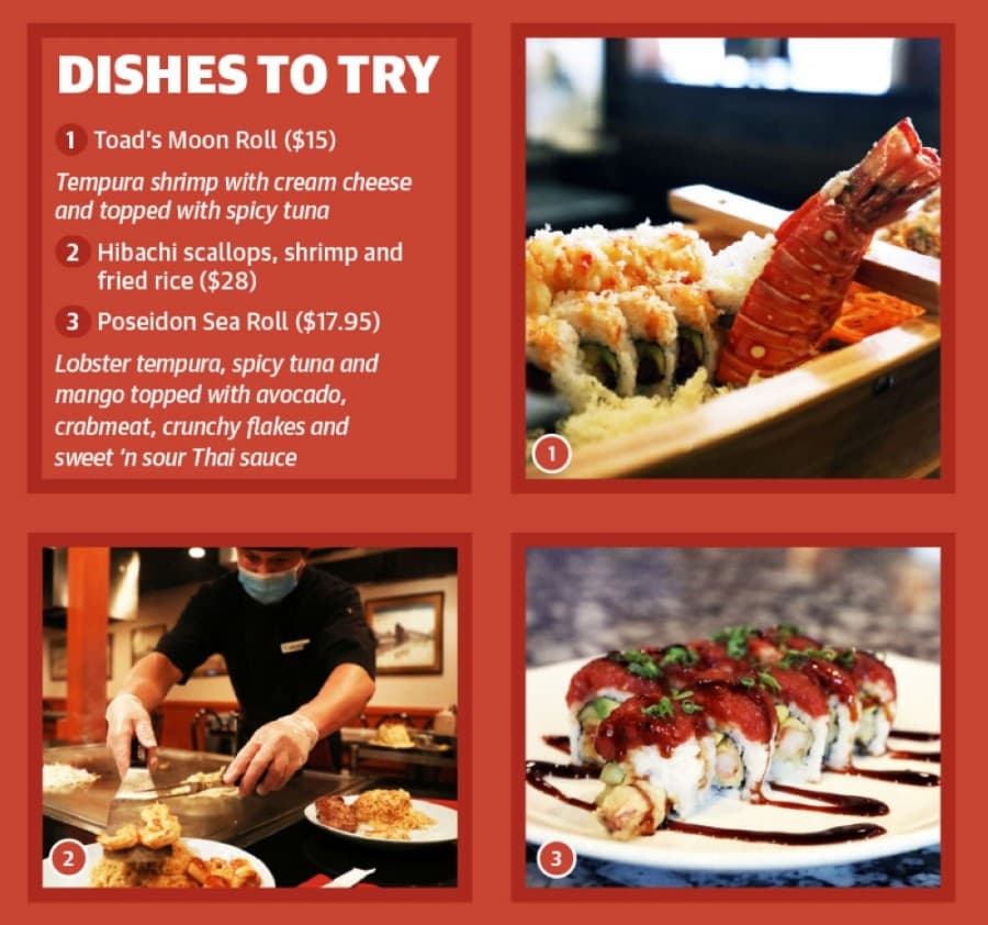 Three dishes to try at Jinbeh. (Photos by Liesbeth Powers/Community Impact Newspaper)