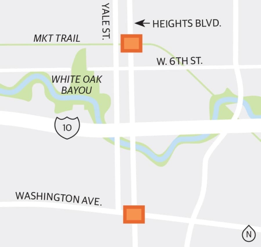 Heights Boulevard/MKT Trail pedestrian/bicycle safety