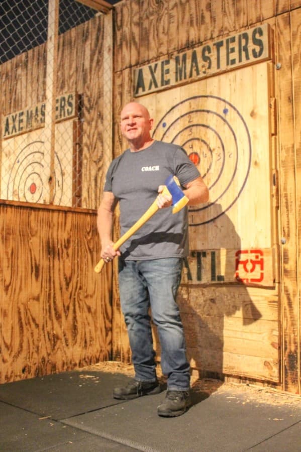 Owner Richard Langseth said he first got interested in axe-throwing about three years ago. (Colleen Ferguson/Community Impact Newspaper)