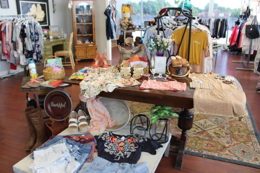 Clothes in the boutique are offered to women in recovery at little or no cost. (Olivia Lueckemeyer/Community Impact Newspaper)