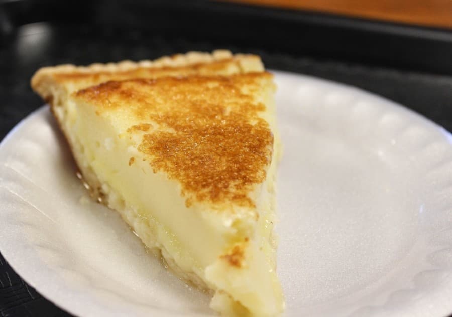 Made in-house by Brina's Baking Co., desserts such as the buttermilk pie are offered individually or in bulk. (Courtesy San Marcos BBQ)
