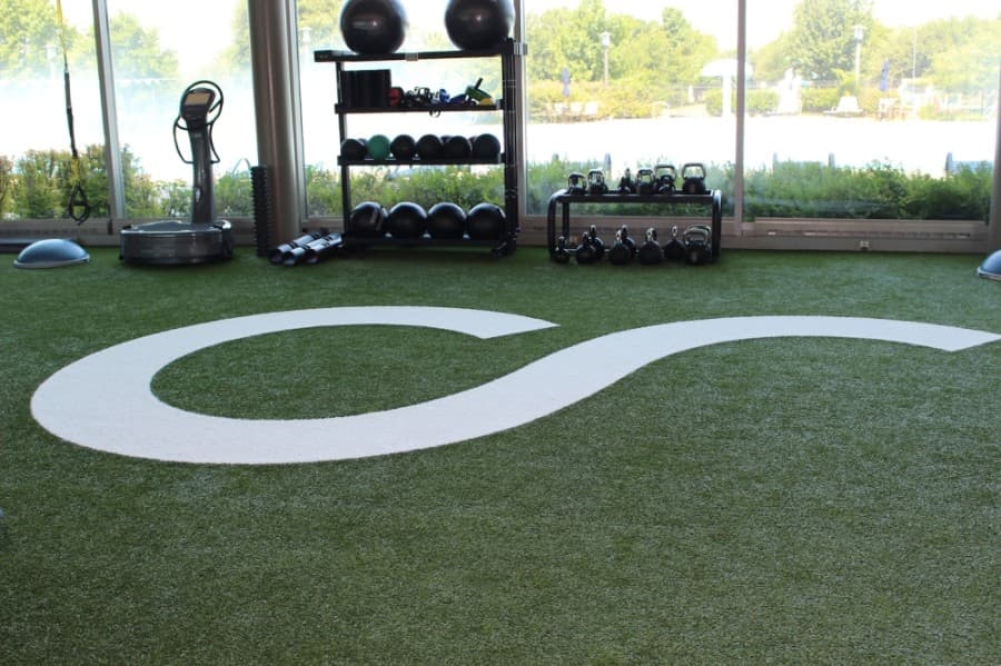 This green area in the fitness center is also a recent addition to Craig Ranch Fitness & Spa. (Miranda Jaimes/Community Impact Newspaper)