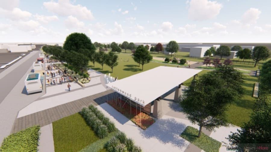 This conceptual rendering shows what Cottonwood Park will look like once construction is complete. (Rendering courtesy city of McKinney) 