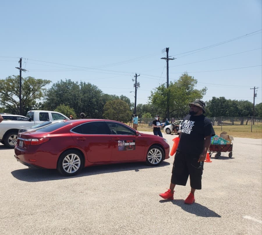 The Pushing for Justice Caravan for Javier Ambler was held on Aug. 15. (Ali Linan/Community Impact Newspaper)
